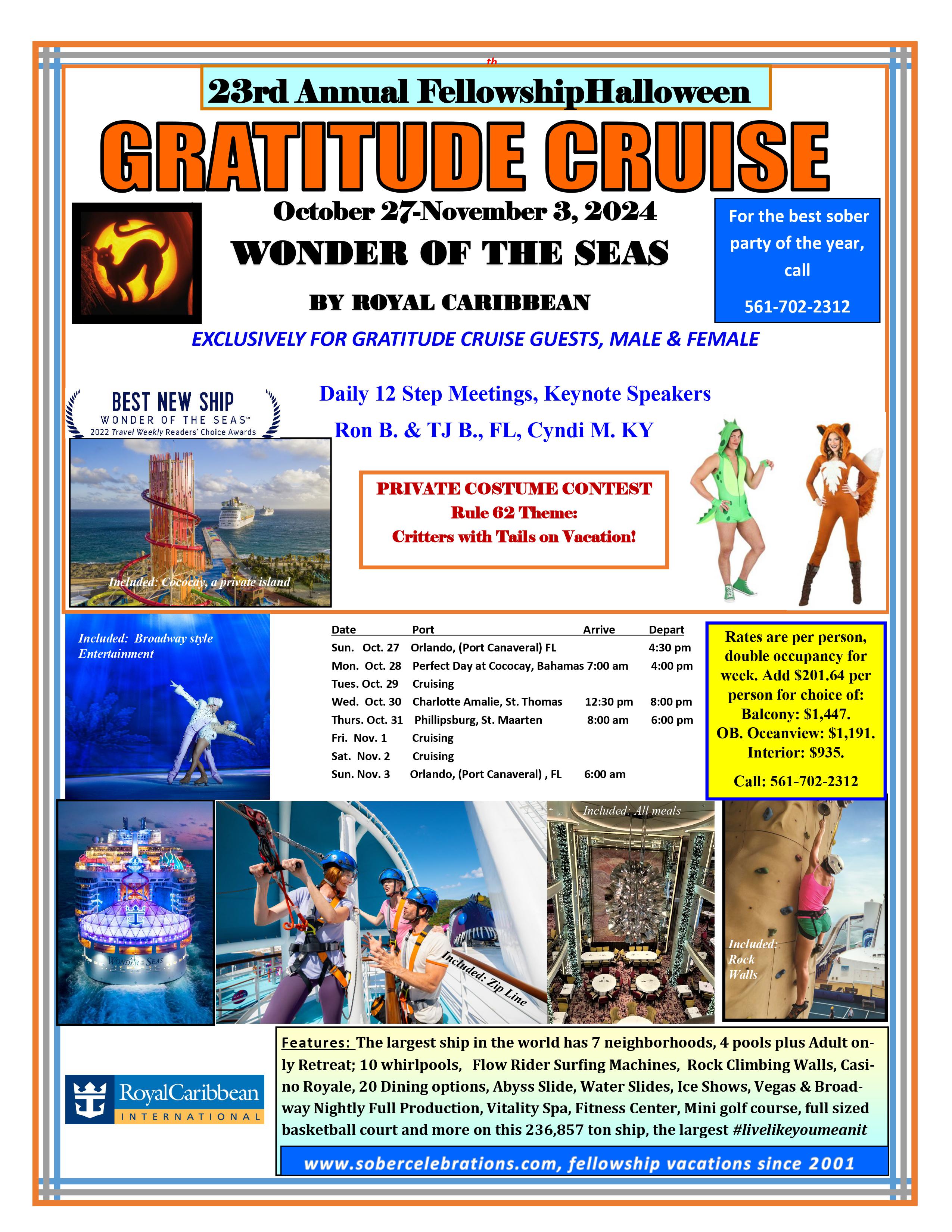23rd Annual Halloween Gratitude Cruise